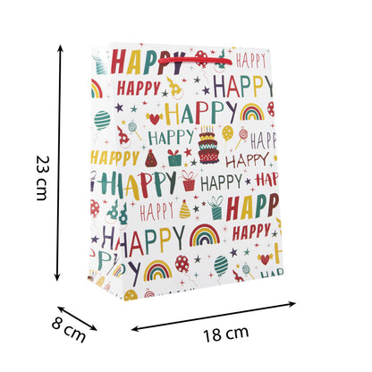 Idena Geschenktasche Happy Birthday 18 x 23 x 8 cm