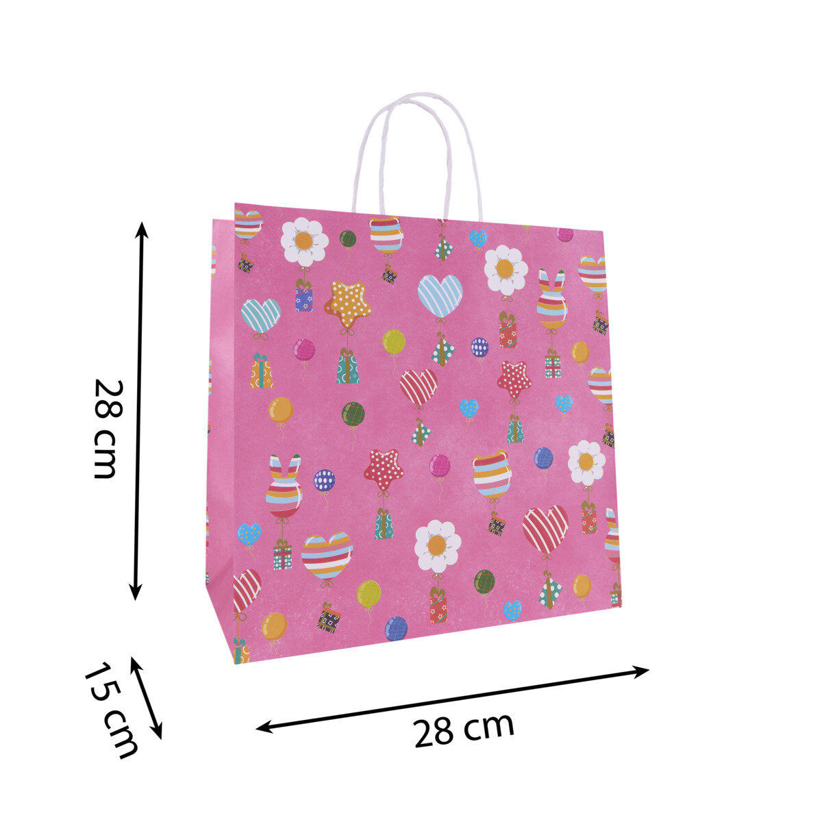Idena Geschenktasche Kinder pink 28 x 28 x 15 cm