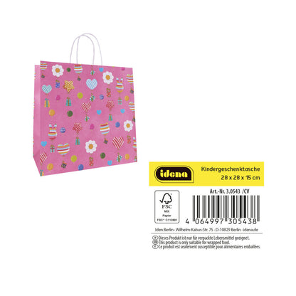 Idena Geschenktasche Kinder pink 28 x 28 x 15 cm