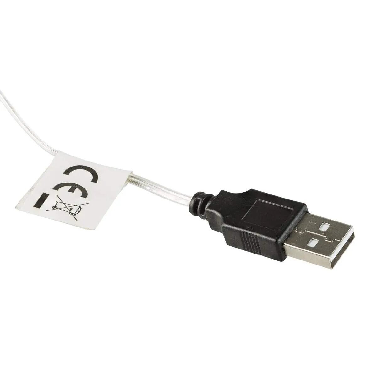 Idena LED Micro Lichterkette, 120 LED warmweiß, mit Silberdraht, USB, für innen, ca. 13,50 m