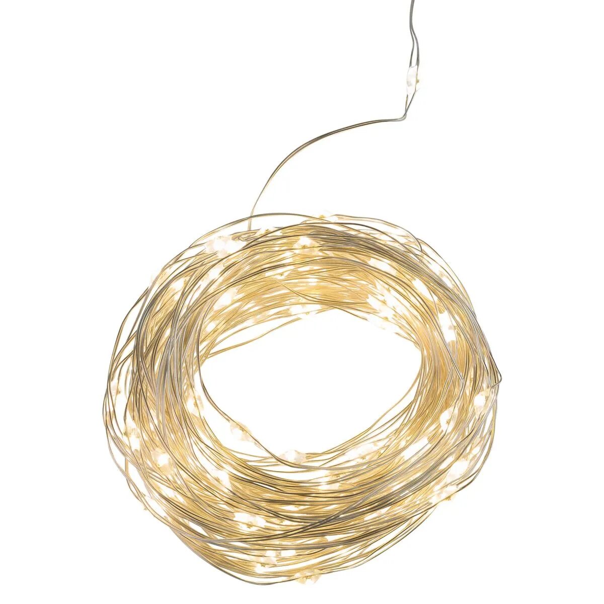 Idena LED Micro Lichterkette mit 100 LED in warm weiß, mit 6 Stunden Timer Funktion, ca. 10,2 m