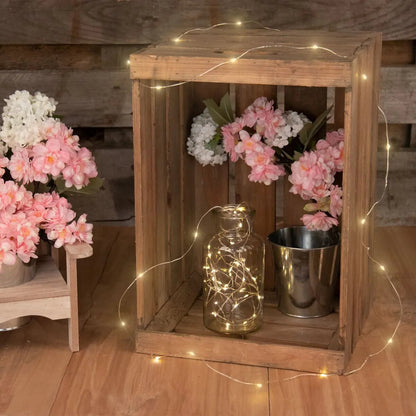 Idena LED Micro Lichterkette mit 100 LED in warm weiß, mit 6 Stunden Timer Funktion, ca. 10,2 m