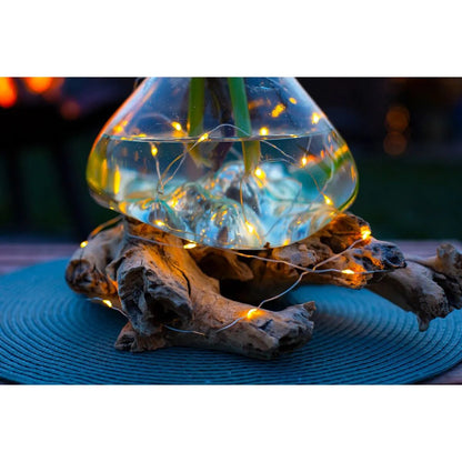 Idena LED Micro Lichterkette mit 100 LED in warm weiß, mit 6 Stunden Timer Funktion, ca. 10,2 m