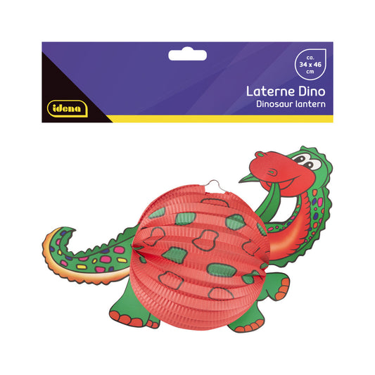 Idena Papier Laterne Dino für Kerze oder Teelicht 44 x 35 cm