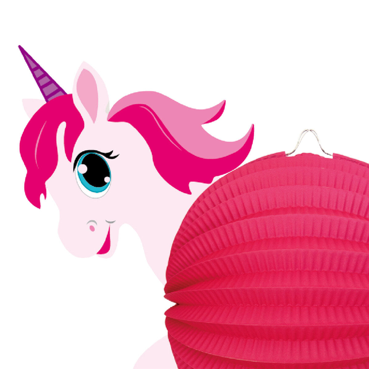 Idena Papier Laterne Einhorn für Kerze oder Teelicht 44 x 35 cm