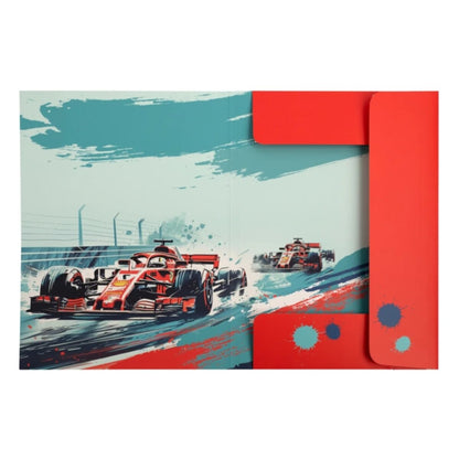 Idena Sammelmappe Autorennen mit Gummizug 400g/m² DIN A3