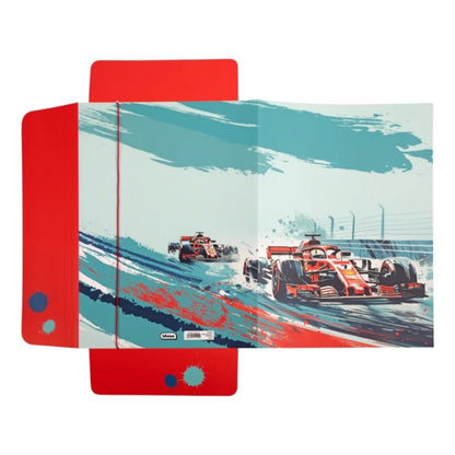 Idena Sammelmappe Autorennen mit Gummizug 400g/m² DIN A3