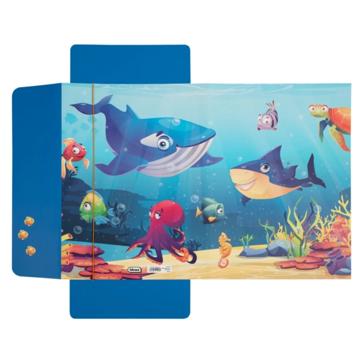 Idena Sammelmappe Meerestiere mit Gummizug 400g/m² DIN A3