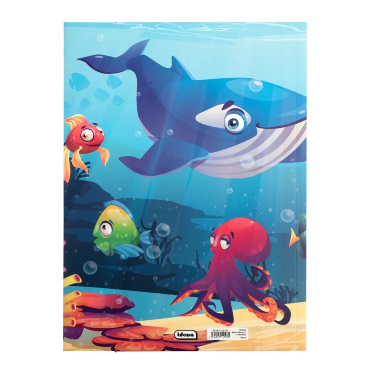 Idena Sammelmappe Meerestiere mit Gummizug 400g/m² DIN A3