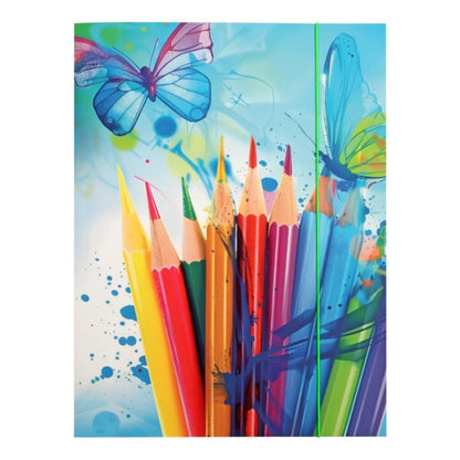 Idena Sammelmappe Schmetterling mit Gummizug 400g/m² DIN A3