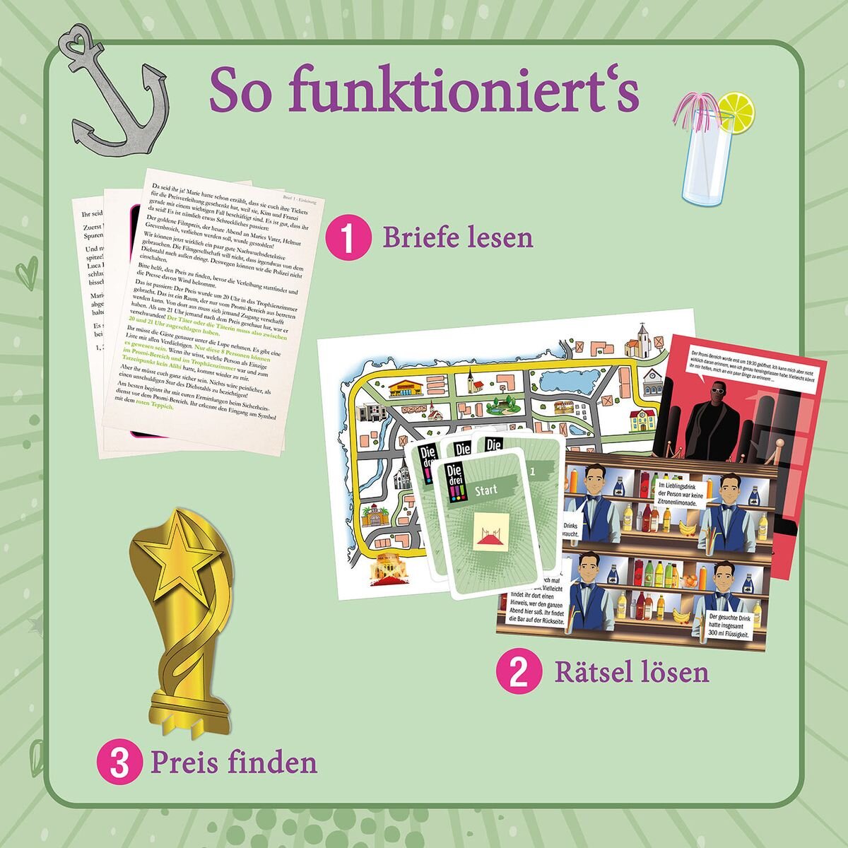 KOSMOS Die drei !!! Rätsel-Party