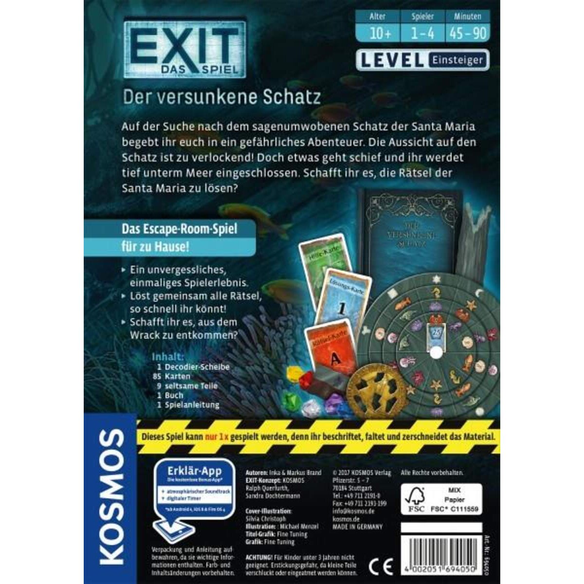 KOSMOS EXIT Das Spiel Der versunkene Schatz