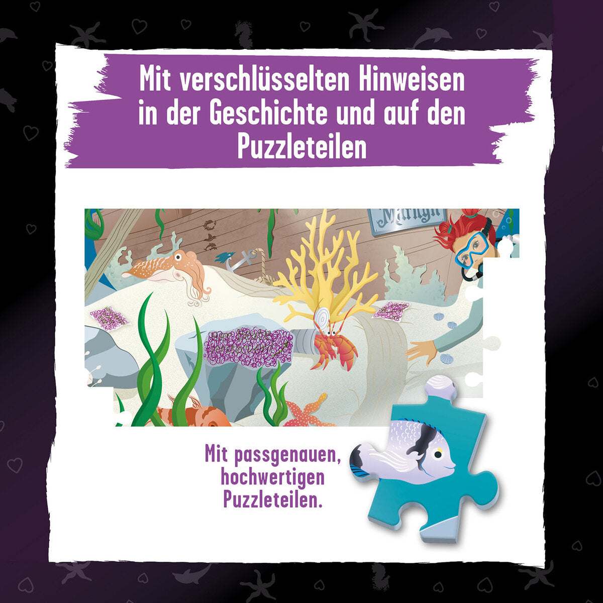 KOSMOS Krimi-Puzzle: Die drei !!! - der Schatz der Delfine