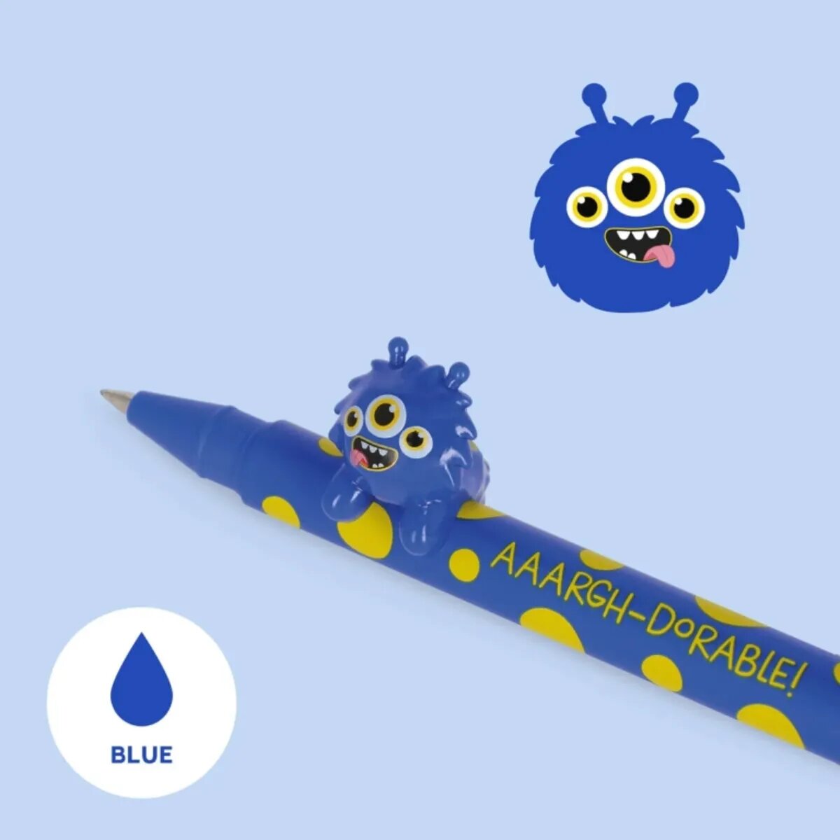 Legami Gelstift Lovely Friends Monster 2 x 14 cm Schreibfarbe blau