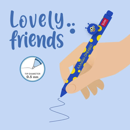 Legami Gelstift Lovely Friends Monster 2 x 14 cm Schreibfarbe blau