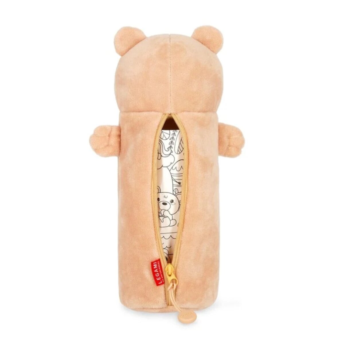 Legami Plüsch Schlampermäppchen Bär braun 14 x 8 x 24,5 cm