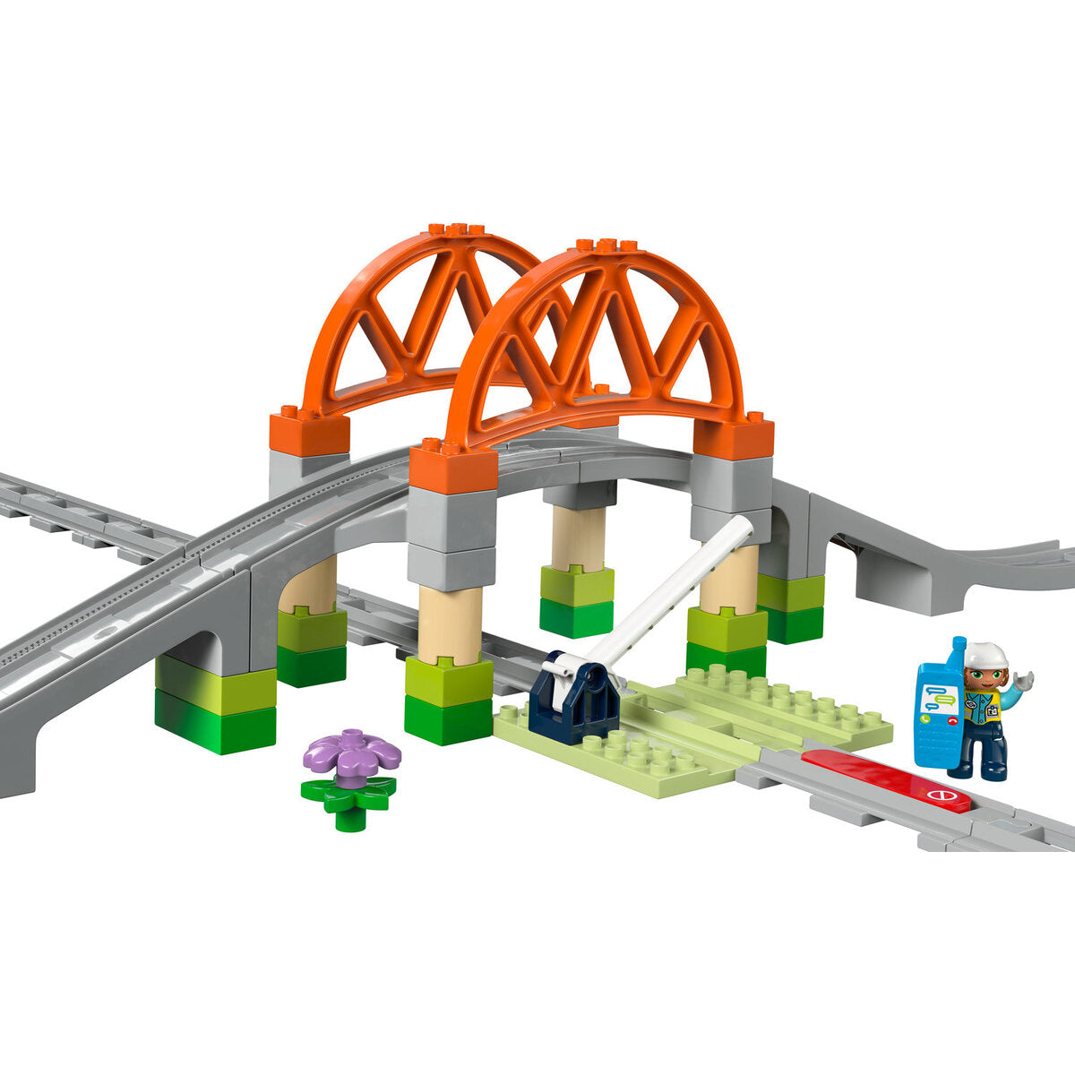 LEGO® DUPLO® 10426 Town Eisenbahnbrücke und Schienen – Erweiterungsset