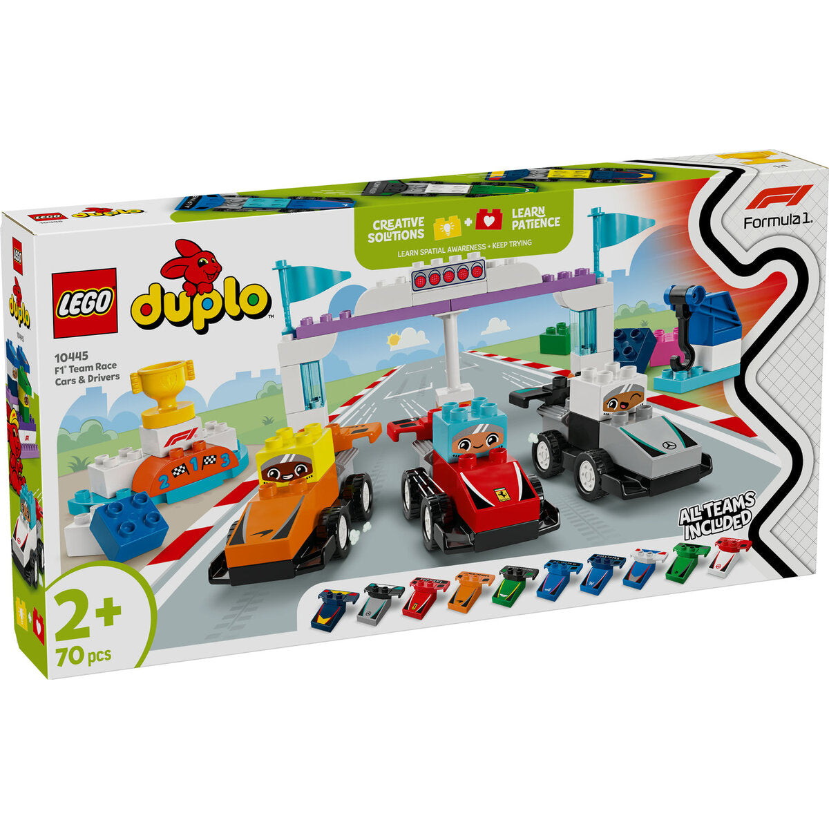 LEGO® DUPLO® Town 10445 F1® Team Rennautos mit Rennfahrern