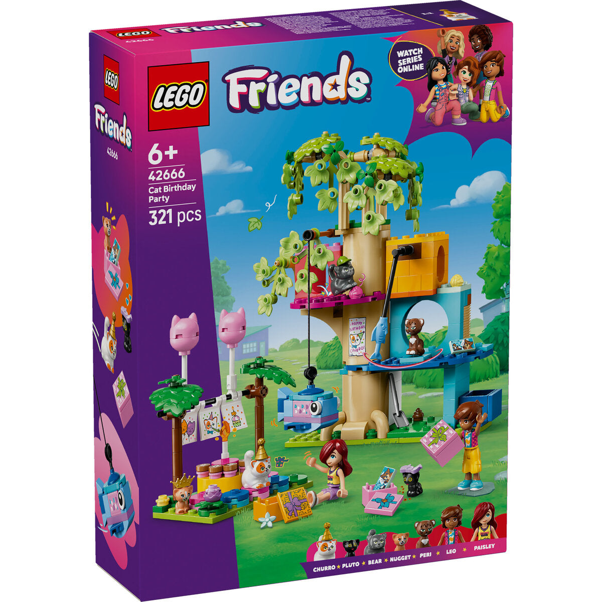 LEGO® Friends 42666 Katzengeburtstagsparty & Baumhaus