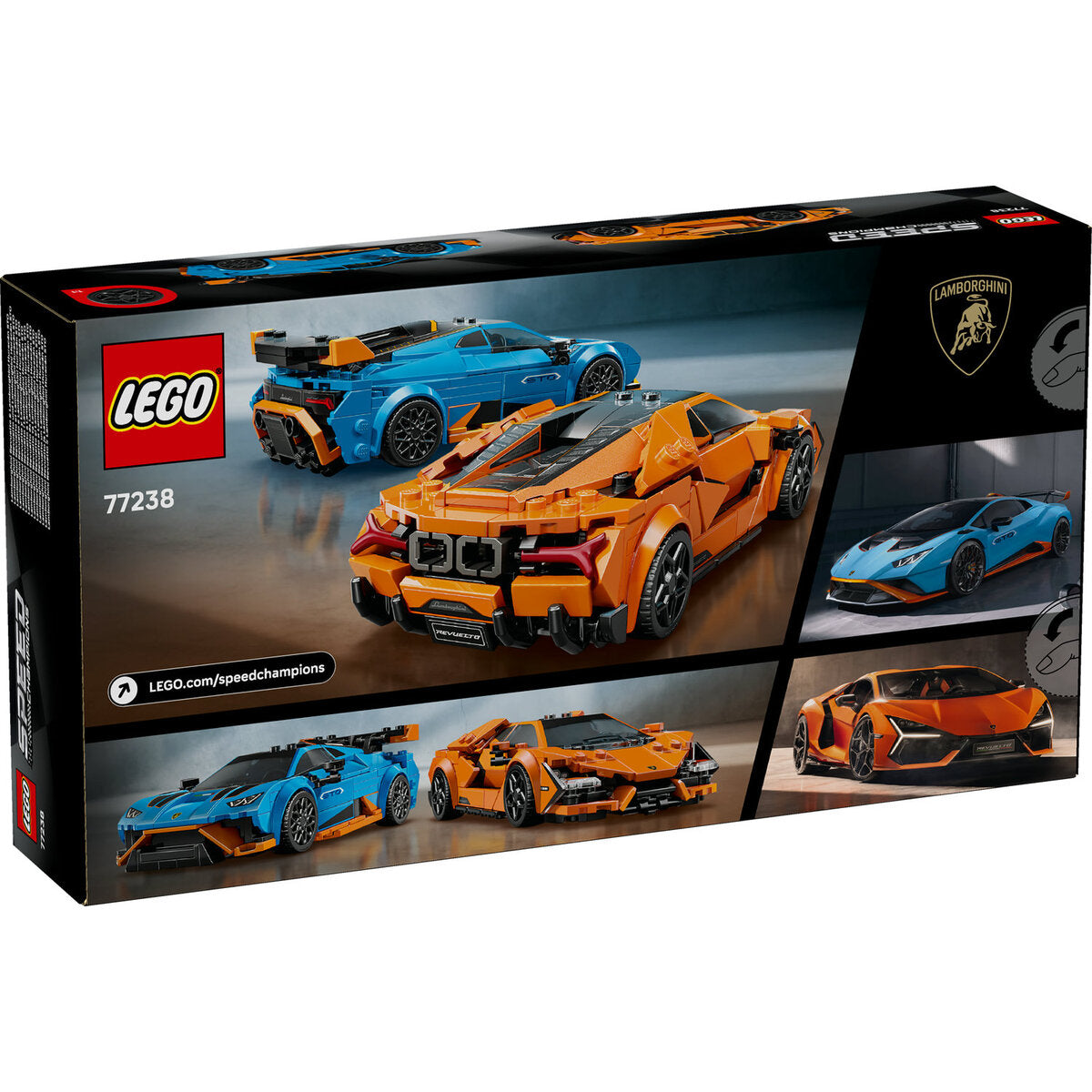 LEGO® Speed Champions 77238 Lamborghini Revuelto und Huracán STO