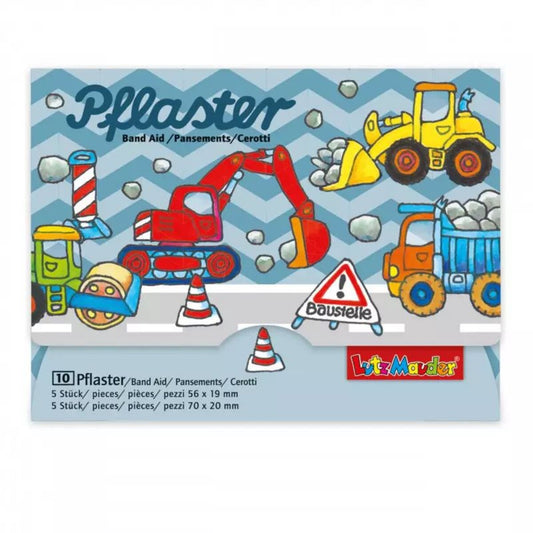 Lutz Mauder Pflasterbriefchen Baustellenfahrzeuge, 10er Packung