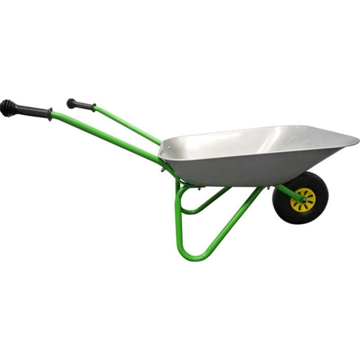 Metallschubkarre silber/grün