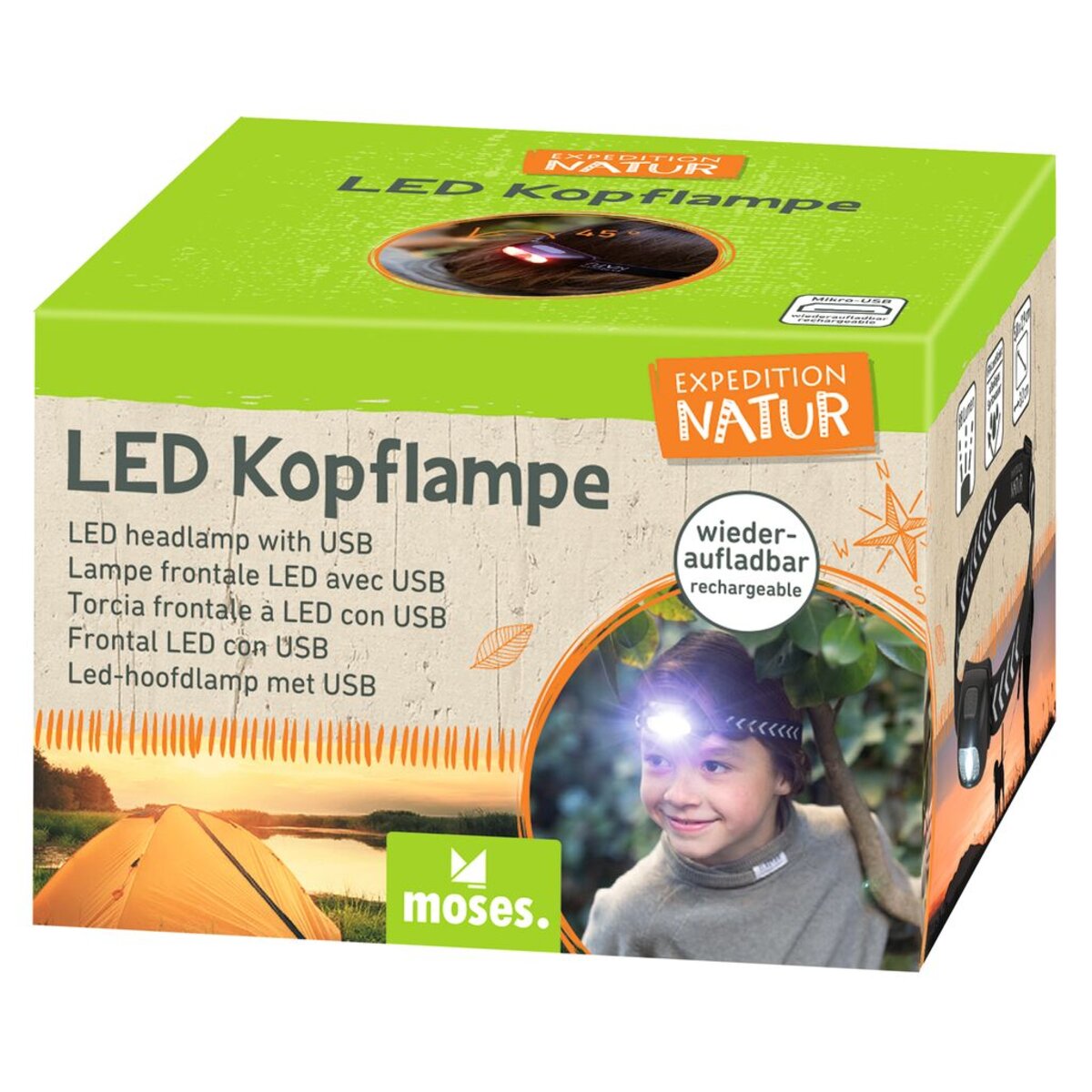 moses. Expedition Natur LED-Kopflampe