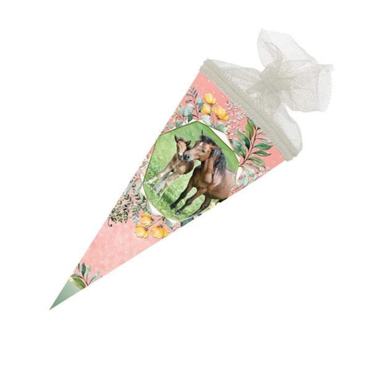 Nestler Schultüte Pferdeliebe 22 cm, rund
