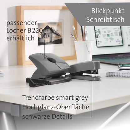 Novus B 2 COLOR ID 2.0 Heftgerät smart grey Heftleistung: 25 Bl. (80 g/m²)
