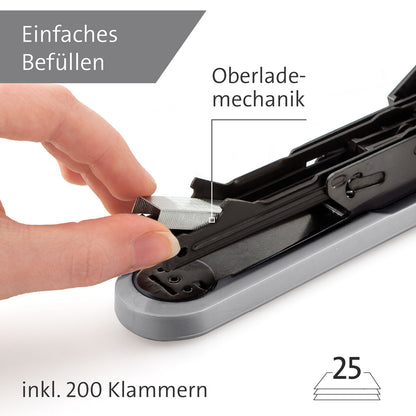 Novus B 2 COLOR ID 2.0 Heftgerät smart grey Heftleistung: 25 Bl. (80 g/m²)