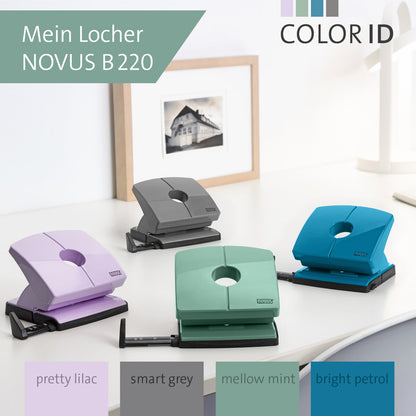 Novus B 220 COLOR ID 2.0 Bürolocher mellow mint 20 Bl. (80 g/m²)