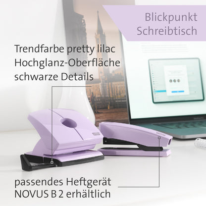 Novus B 220 COLOR ID 2.0 Bürolocher pretty lilac 20 Bl. (80 g/m²)