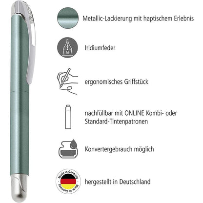 ONLINE Füller College M Metallic Turquoise