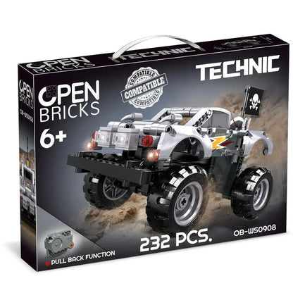 Open Bricks Technic - Monster Truck Silver