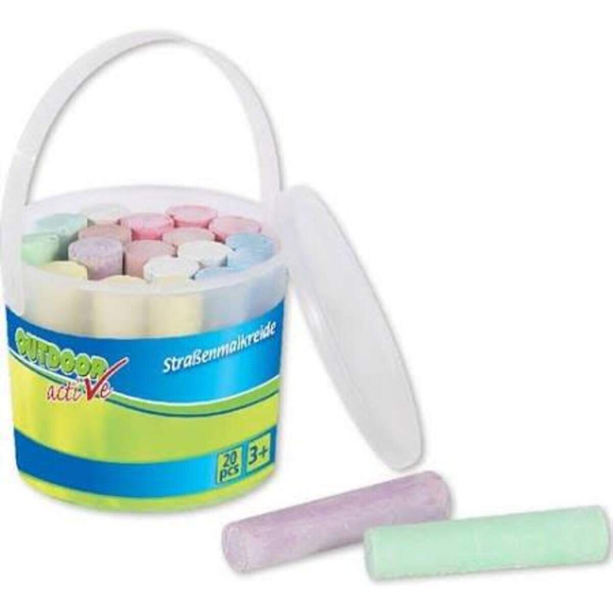 Outdoor Active Straßenmalkreide im Eimer, 20 Stück