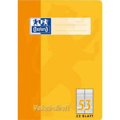 Oxford Vokabelheft A5 Lin. 53, 32 Blatt, SCRIBZEE®