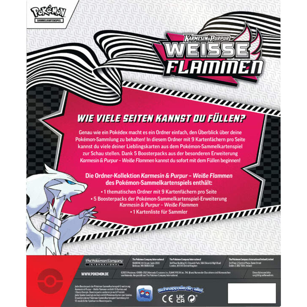 Pokemon Ordner-Kollektion Karmesin & Purpur – Weiße Flammen
