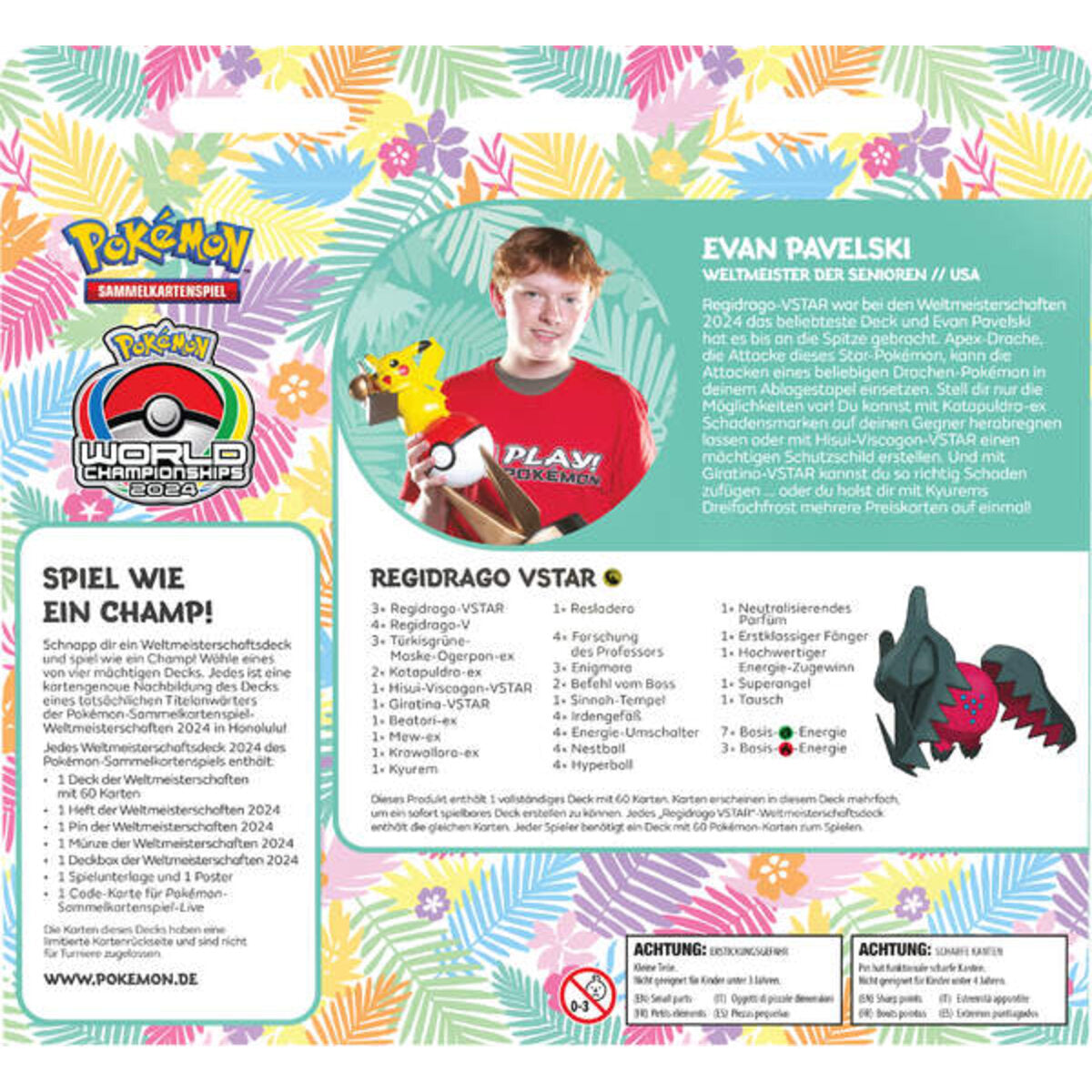 Pokemon Weltmeisterschaftsdeck 2024,, 1 Stück, 4-fach sortiert