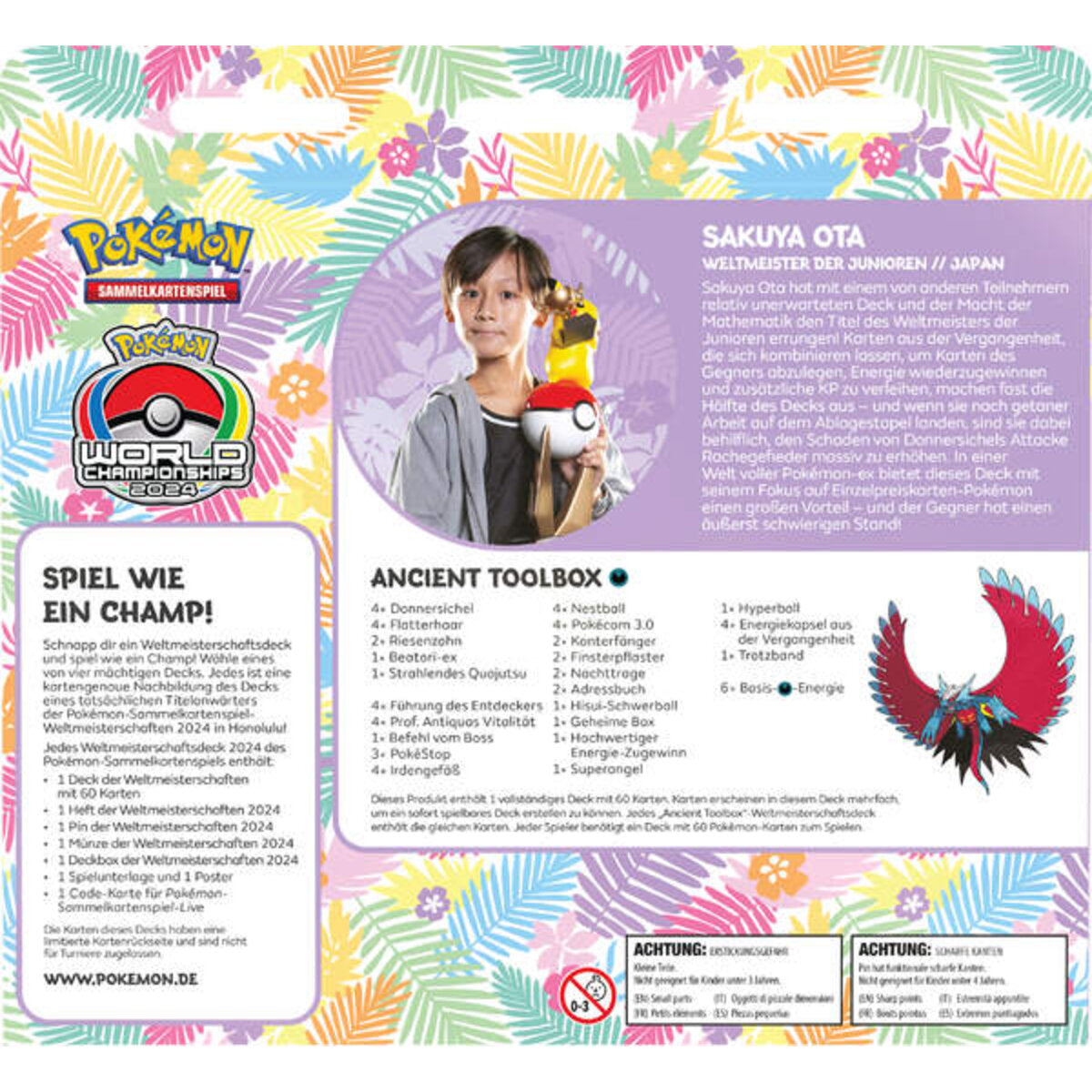 Pokemon Weltmeisterschaftsdeck 2024,, 1 Stück, 4-fach sortiert