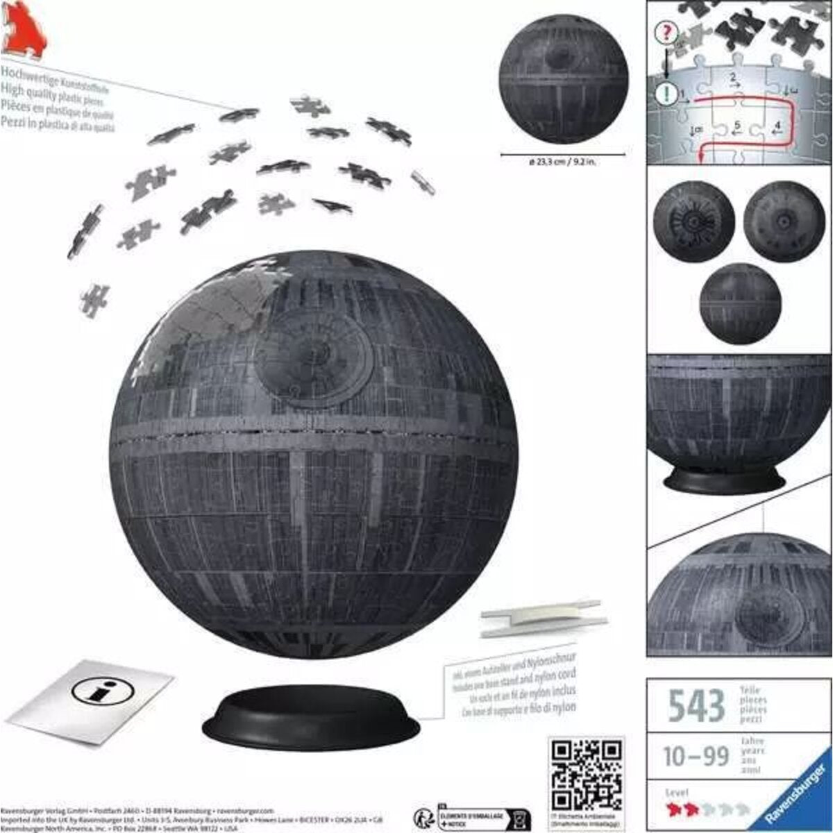 Ravensburger 3D Puzzle - Star Wars Todesstern, 543 Teile