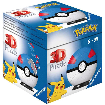 Ravensburger 3D Puzzle - Pokemon: Superball / Great Ball, 54 Teile