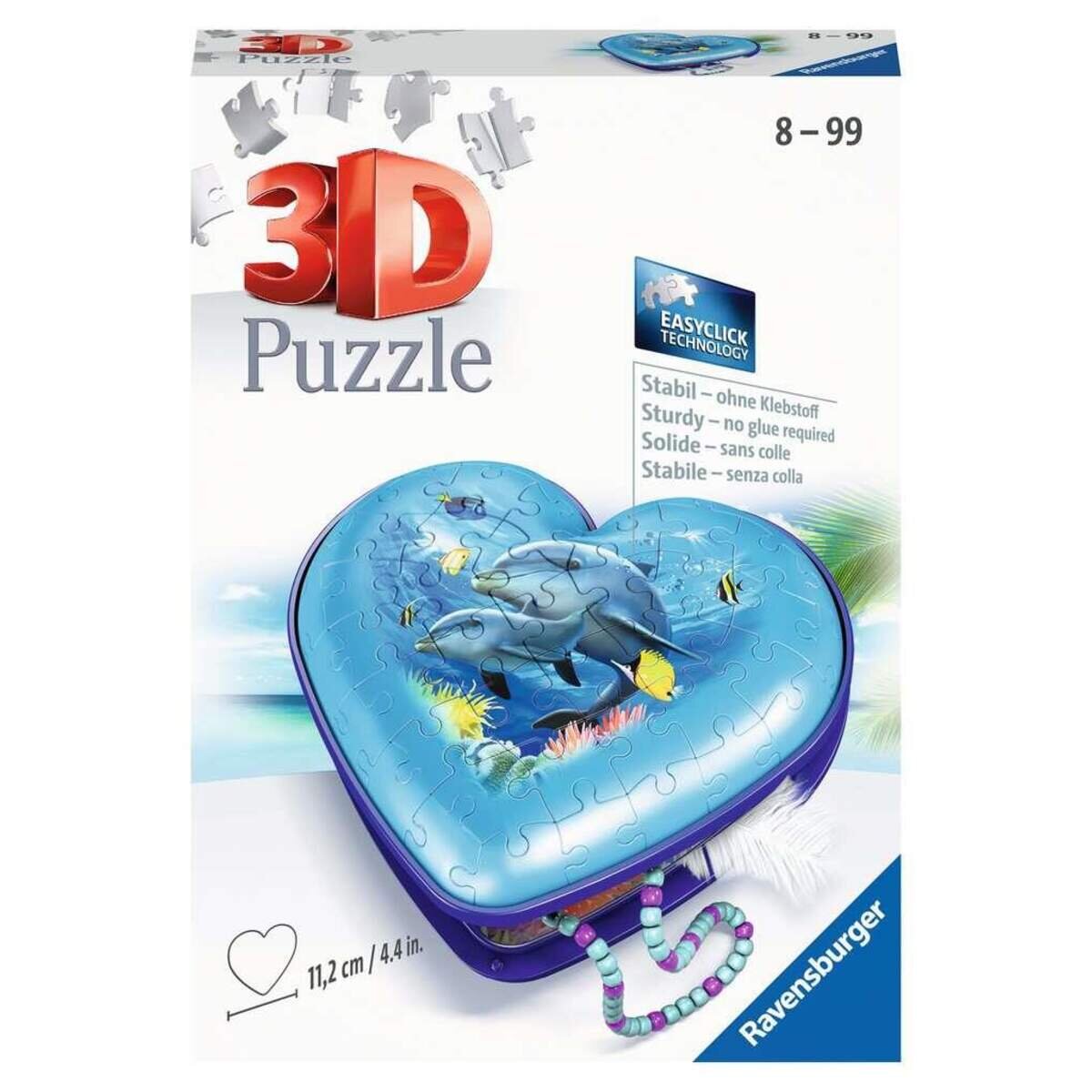 Ravensburger 3D Puzzle Herzschatulle Unterwasserwelt, 54 Teile