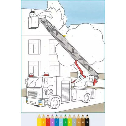 Ravensburger CreArt Malen nach Zahlen ab 5: Fahrzeuge