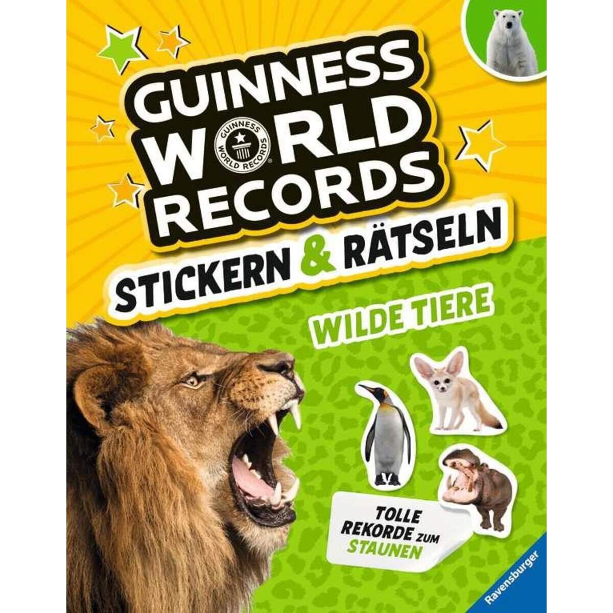 Ravensburger Guinness World Records: Stickern & Rätseln - Wilde Tiere