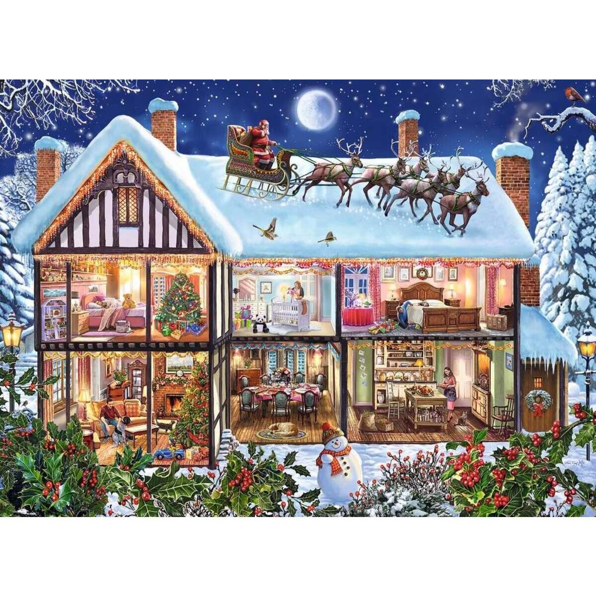 Ravensburger XXL Puzzle - Weihnachten zu Hause, 100 Teile