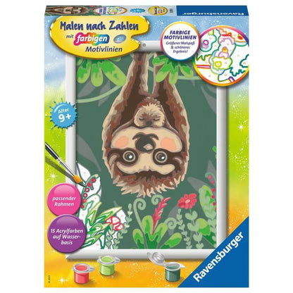 Ravensburger CreArt, Malen nach Zahlen - Faultier-Liebe