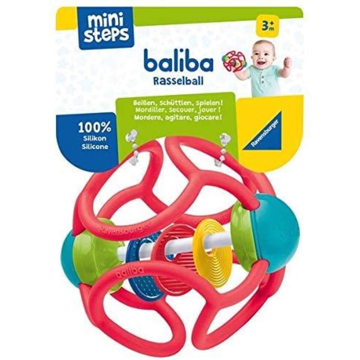 Ravensburger mini steps - baliba Rasselball rot