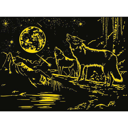 Ravensburger Puzzle - Glow in the Dark: Wolf im Nordlicht, 500 Teile