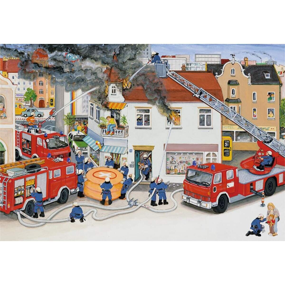 Ravensburger Puzzle Bei der Feuerwehr, 2 x 24 Teile