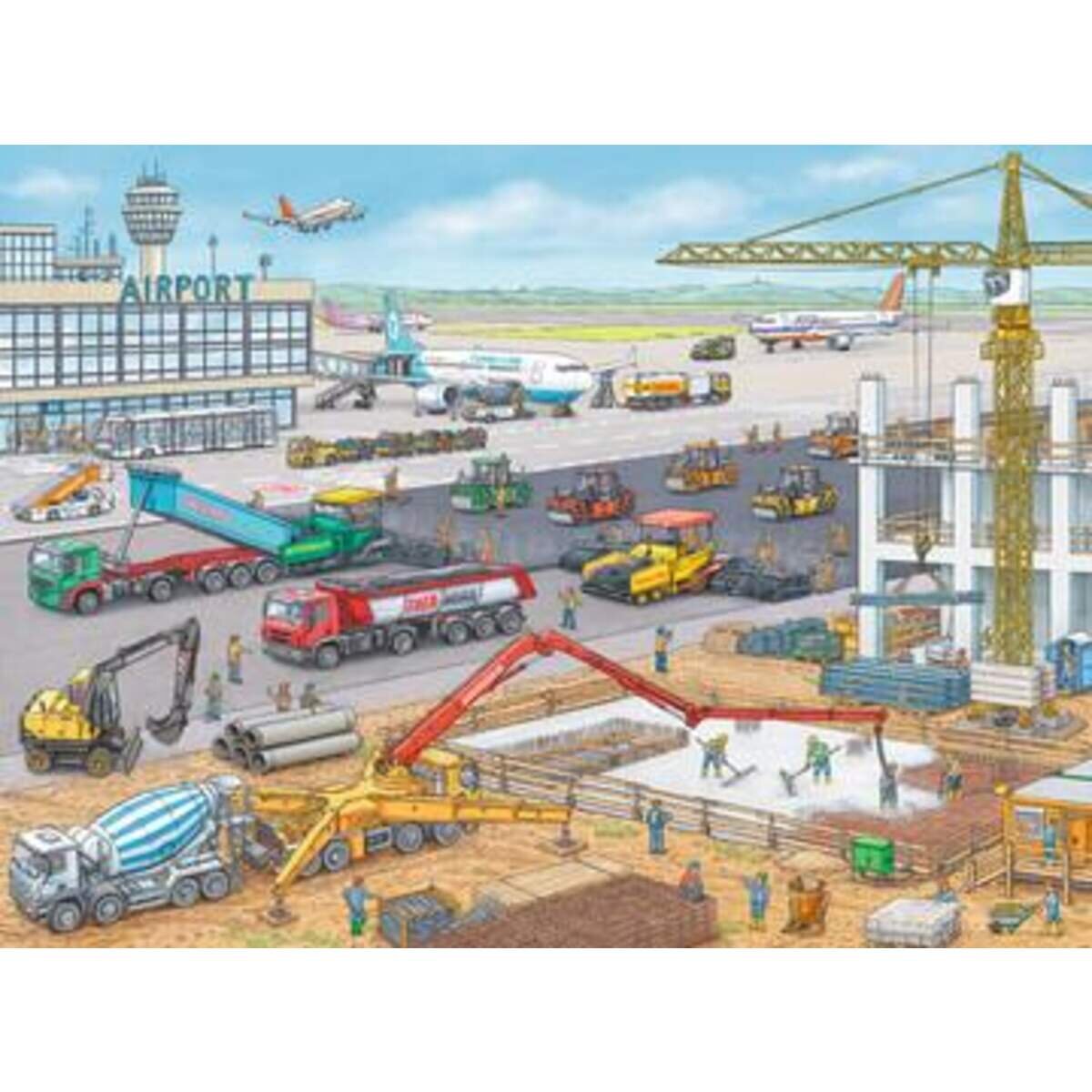 Ravensburger Puzzle XXL Baustelle am Flughafen 100 Teile